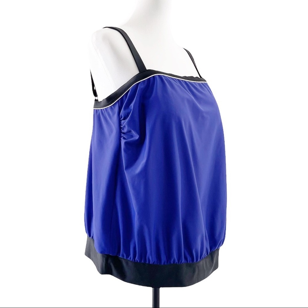 Delta Burke Plus Size Bra Lined Tankini Swim Top Size 20W